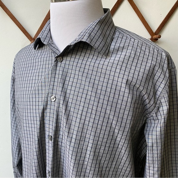 John Varvatos Slim Fit Plaid Dress Shirt - Picture 4 of 12